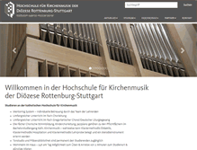 Tablet Screenshot of kirchenmusik-hochschule.org